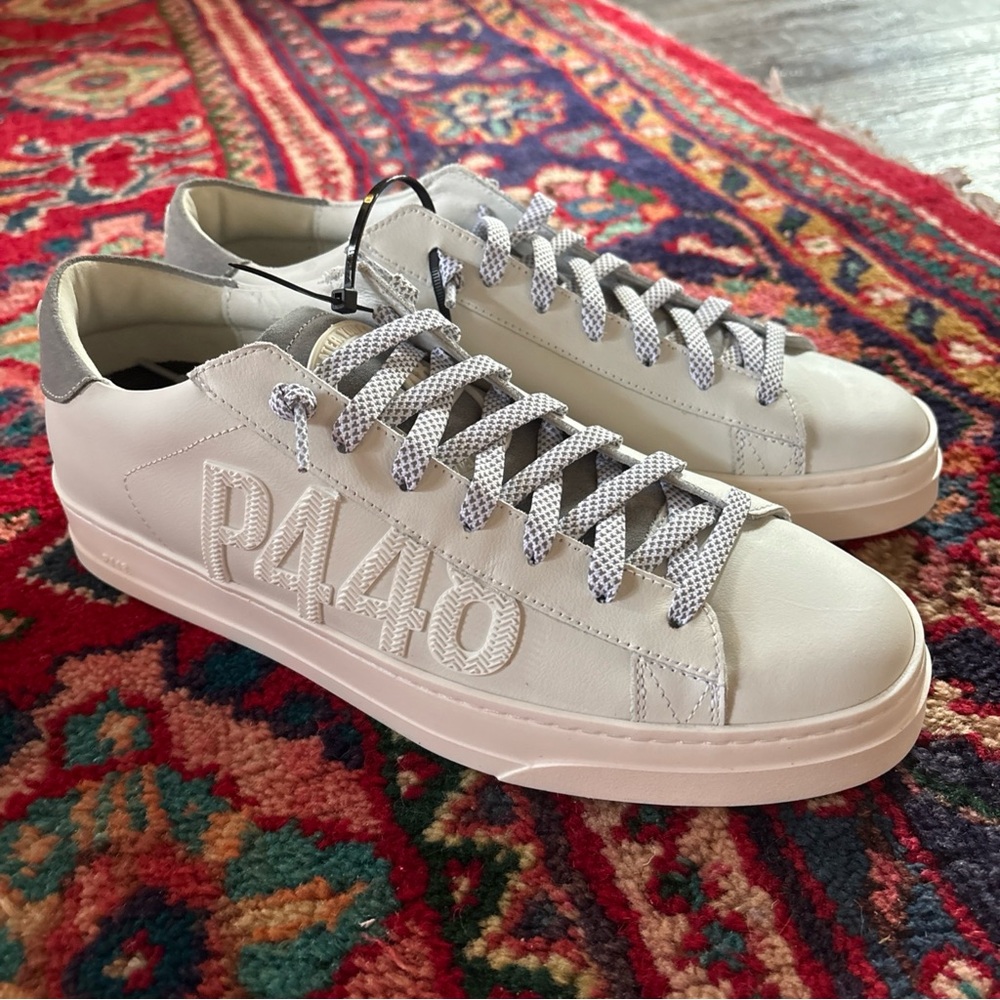 P448 Unisex Gray and White Sneakers- Size 40- Men’s 8-8.5/ Women’s 9.5-10